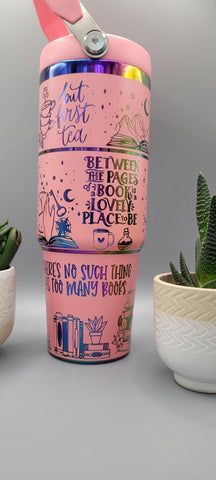 Book lover, stories Laser Engraved 30oz Double Wall Insulated Tumbler Custom Seamless Tumbler