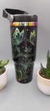 Butterflies, butterfly garden Laser Engraved 30oz Double Wall Insulated Tumbler Custom Seamless Tumbler