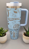 Volleyball, sport, 40oz Double Wall Insulated Tumbler with Handles Gift for mom, Granny, sister, Niece