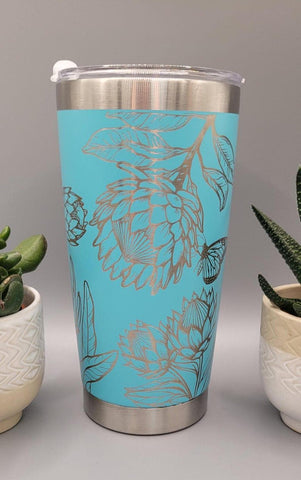 Protea, South Africa, Australia Laser Engraved Custom Seamless  20oz Double Wall Insulated Tumbler Travel mug