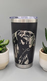 Boxer, dog  Laser Engraved 20oz Double Wall Insulated Tumbler Travel mug, Seamless Tumbler ,Gift for mum