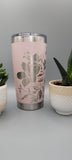 Hummingbird, bird, flowers Laser Engraved 20oz Double Wall Insulated Tumbler Travel mug, Seamless Tumbler