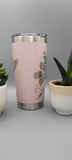 Hummingbird, bird, flowers Laser Engraved 20oz Double Wall Insulated Tumbler Travel mug, Seamless Tumbler