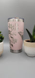 Hummingbird, bird, flowers Laser Engraved 20oz Double Wall Insulated Tumbler Travel mug, Seamless Tumbler