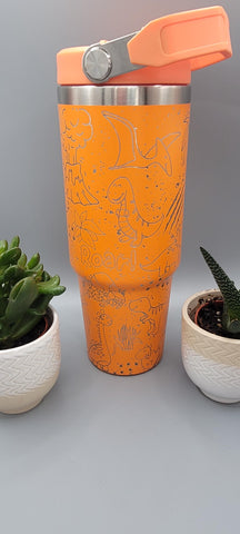 Dinosaur, jungle Laser Engraved 30oz Double Wall Insulated Tumbler kids tumblers, gifts for boys