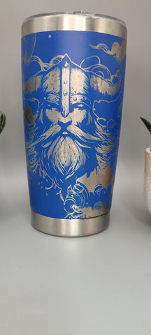 Viking, warrior Laser Engraved 20oz Double Wall Insulated Tumbler Travel mug,Seamless Tumbler ,Gift for daughter, niece, Friend