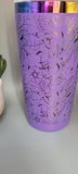 Flower garden,flowers purple and rainbow Laser Engraved 20oz Double Wall Insulated Tumbler Travel mug,Seamless Tumbler ,Gift