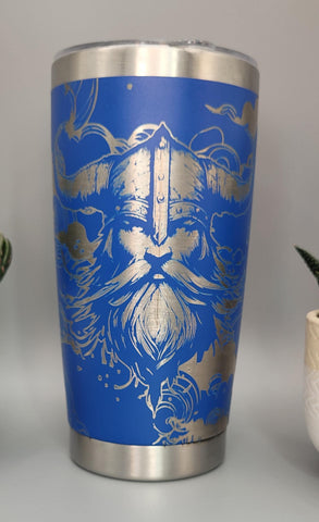 Viking, warrior Laser Engraved 20oz Double Wall Insulated Tumbler Travel mug,Seamless Tumbler ,Gift for daughter, niece, Friend