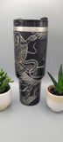 Iguana, lizzards and snakes 40oz Double Wall Insulated Tumbler with Handles Gift