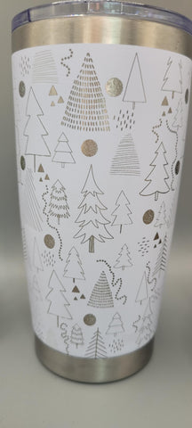 Christmas Trees 20oz Double Wall Insulated Tumbler Travel mug Custom Seamless Tumbler,