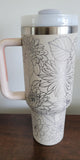 Dahlias, flowers, floral, garden  40oz Double Wall Insulated Tumbler with Handles Gift