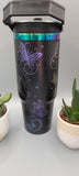 Butterflies, butterfly garden Laser Engraved 30oz Double Wall Insulated Tumbler Custom Seamless Tumbler