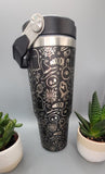 Ghost, Halloween tumbler, Laser Engraved 30oz Double Wall Insulated Tumbler