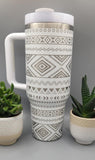 Aztec, African Tribal pattern 40oz Double Wall Insulated Tumbler with Handles Gift for mom, sister