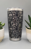 Halloween, ghosts Laser Engraved Custom Seamless  20oz Double Wall Insulated Tumbler Travel mug