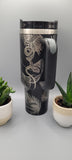 Iguana, lizzards and snakes 40oz Double Wall Insulated Tumbler with Handles Gift