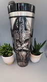 Warrior, Viking, Celtic warrior gift 40oz Double Wall Insulated Tumbler with Handles Gift for Dad, mom, Granny, sister, Niece