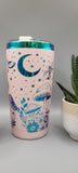 Moonlight Moths and Mushrooms Travel mug, Laser Engraved 20oz Double Wall Insulated Tumbler Travel mug, Seamless Tumbler