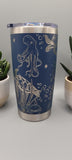 Turtles and octopus, under the sea, ocean theme Laser Engraved 20oz Double Wall Insulated Tumbler Travel mug, Tumbler