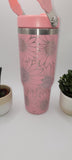 Daisy, Flowers, Garden lover tumbler, Laser Engraved 30oz Double Wall Insulated Tumbler