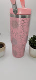 Daisy, Flowers, Garden lover tumbler, Laser Engraved 30oz Double Wall Insulated Tumbler