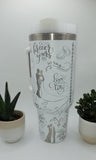 Bride Wedding Marriage 40oz Double Wall Insulated Tumbler with Handles Gift for mom, Granny, sister, Niece