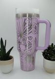 Cute Chameleons 40oz Double Wall Insulated Tumbler with Handles Gift for mom, Granny, sister, Niece