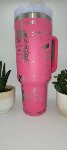 World tour, pop star, singer 40oz Double Wall Insulated Tumbler with Handles Gift for daughter,  sister, Niece, best friend