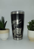 African Leopard, Safari Laser Engraved 20oz Double Wall Insulated Tumbler Travel mug, Tumbler