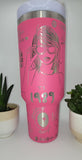 World tour, pop star, singer 40oz Double Wall Insulated Tumbler with Handles Gift for daughter,  sister, Niece, best friend