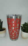 Poppies, Poppy, flowers Laser Engraved 20oz Double Wall Insulated Tumbler Travel mug, Tumbler