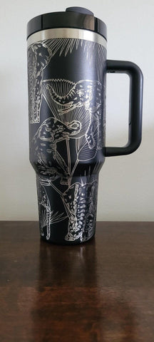 Elephants, safari, wildlife 40oz Double Wall Insulated Tumbler with Handles Gift for daughter,  sister, Niece, best friend