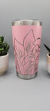 Calla lillies, Lilly, flowers Laser Engraved 20oz Double Wall Insulated Tumbler Travel mug, Tumbler