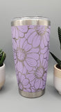 Daisys, sunflowers, flowers Laser Engraved 20oz Double Wall Insulated Tumbler Travel mug, Tumbler