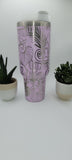 Cute Chameleons 40oz Double Wall Insulated Tumbler with Handles Gift for mom, Granny, sister, Niece