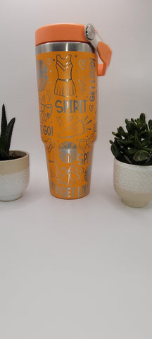 Cheer, Cheerleading, Sport tumbler, Laser Engraved 30oz Double Wall Insulated Tumbler