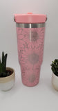 Daisy, Flowers, Garden lover tumbler, Laser Engraved 30oz Double Wall Insulated Tumbler