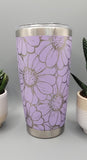 Daisys, sunflowers, flowers Laser Engraved 20oz Double Wall Insulated Tumbler Travel mug, Tumbler