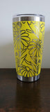 Daisy garden flowers  Laser Engraved 20oz Double Wall Insulated Tumbler Travel mug, Tumbler