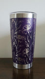 Iris, garden, flowers  Laser Engraved 20oz Double Wall Insulated Tumbler Travel mug, Tumbler