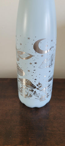 Moonlight moths water bottle full Laser Engraved 500ml Insulated Water Bottle Custom Gift for sister, daughter, mom, Granny