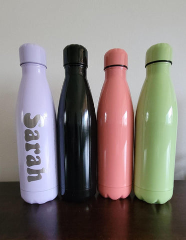 Personalised name water bottle full Laser Engraved 500ml Insulated Water Bottle Custom Gift for sister, daughter, mom, Granny, brother