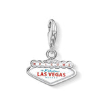 Welcome To Las Vegas Charm Fits European Bracelet, 925 Sterling Silver, Las Vegas Travel Jewelry, Las Vegas Keepsake Souvenir Las Vegas Gift